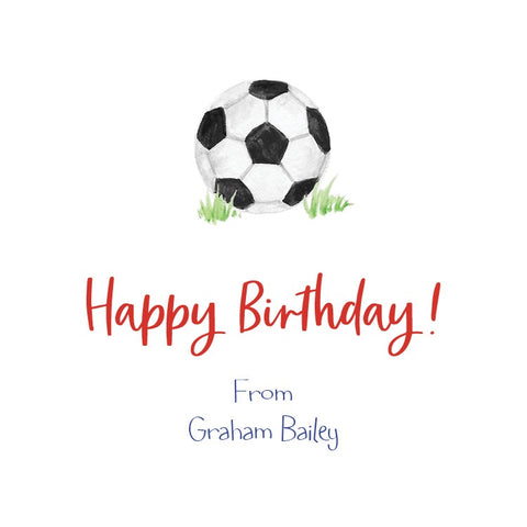 Happy Birthday Soccer Ball Tiny Tag