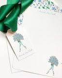 Blue Hydrangea Girl Notecard