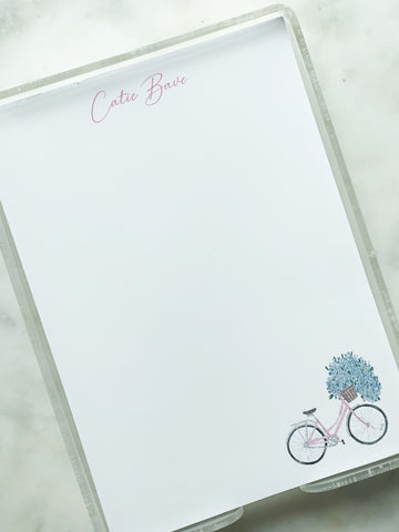 Bike with Flowers Notepad