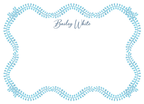 Blue Vine Notecard