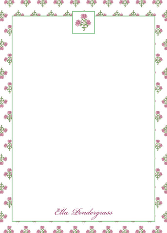 Block Print Notepad {pink + green}