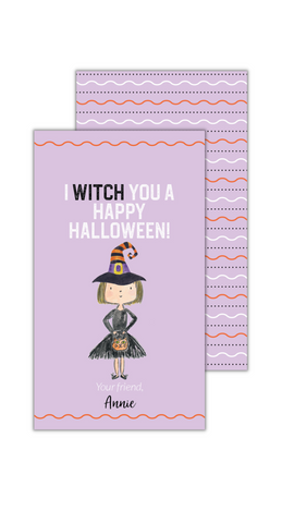 Witch you a Happy Halloween  hangtag! {lavender}