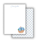 Blue Hydrangea basket Notecards